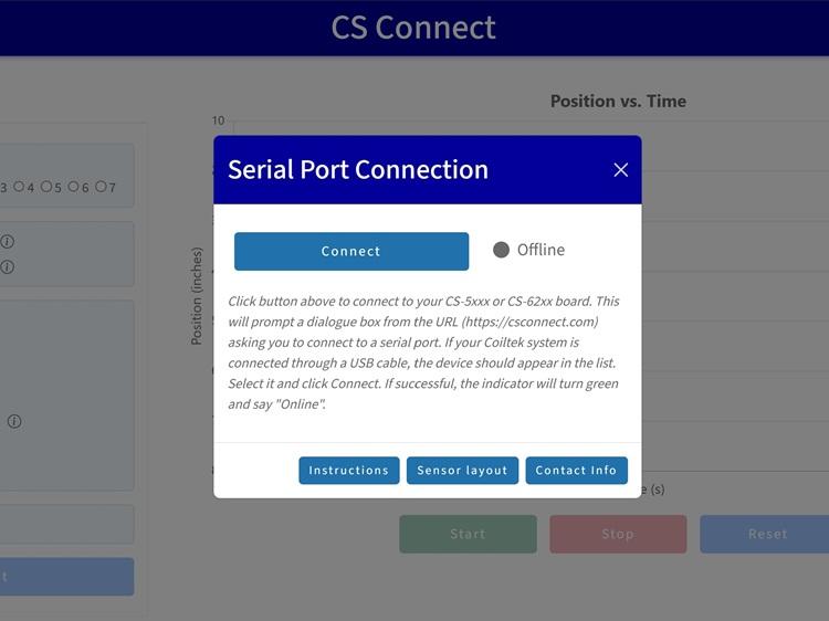 Picture of the CSConnect software